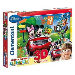 CLEMENTONI 104ч.Пъзел 3D Mickey Mouse Club House