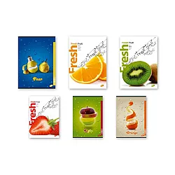 Тетрадка A4 UV Fruits, 60 л.ред, 70 г/м2