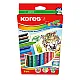 Флумастери KORES KORELLO конични, 10 цвята