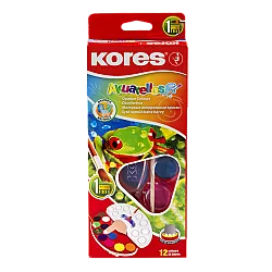Акварелни бои AKUARELLAS, 12 цв. KORES