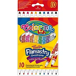 COLORINO KIDS ДВУВЪРХИ ФЛУМАСТРИ 10 ЦВЯТА