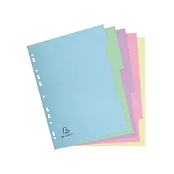 Разделител 5 цвята, еко картон 170 г/м2 Forever, А4