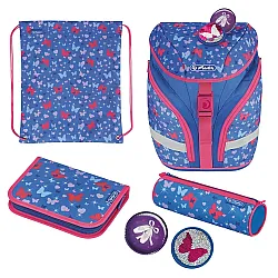 HERLITZ Ученическа чанта-раница softlight Set Butterfly 