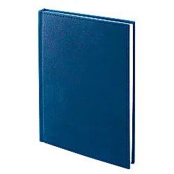 Бележник 14х20 изк.кожа син, 120 л., шит