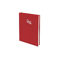 Бележник с дати 14х20 книговинил червен, 168 л.