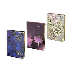 Бележник с дати 14х20 flexy офсет с кант Minimal Flowers, 168 л.