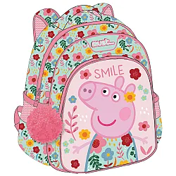 Раница детска с 2 ципа Peppa Pig, 31x27x10