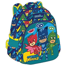 Раница детска с 2 ципа PJ Masks, 31x27x10