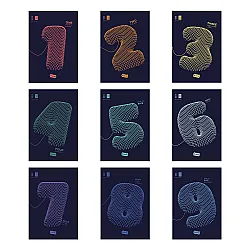 Тетрадка А4 мат/UV Numbers шита, 40+2 л.ред, 80 г/м2