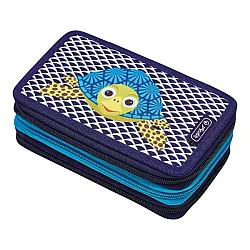 HERLITZ НЕСЕСЕР 31ч с 3 ципа пълен Cute Animals Turtle 