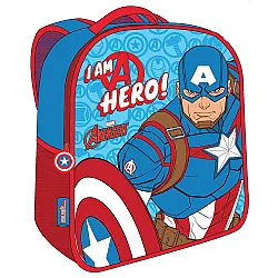 Раница детска с 1 цип 3D Capitan America, 32x26x10