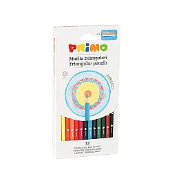 Моливи 12 цв., Tris+острилка, триъгълни, Ø 3 мм графит, FSC