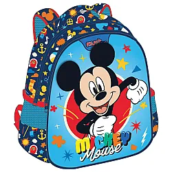 Раница детска с 2 ципа Mickey Mouse, 31x27x10