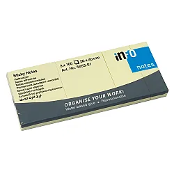 Листчета лепящи жълти, 3х50х40 мм, 100 л.