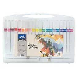 Маркери акрилни Art Soft Brush, 48 цвята в PP кутия