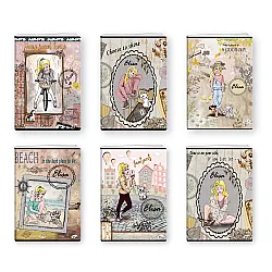 Тетрадка A5 мат/UV Gliter Elisa, 60+2 л.ред, 70 г/м2
