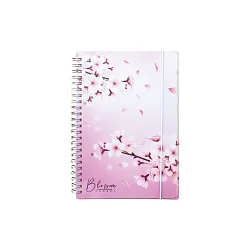 Тетрадка A5 PPL Cherry Blossom спир., 80 л.ред, 80 г/м2 ivory с ластик