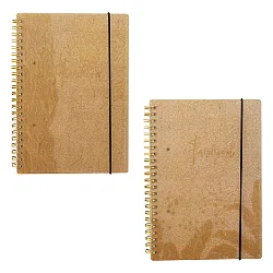 Тетрадка A5 PPL Kraft Gold спир., 80 л.ред, 80 г/м2 ivory с ластик