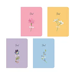 Бележник A6 мат Floral, 40 л. ред, шит с конец