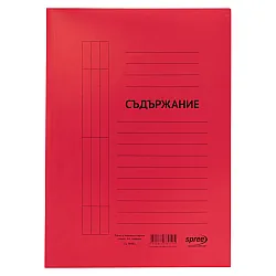 Папка с машинка картон classic, А4, червена