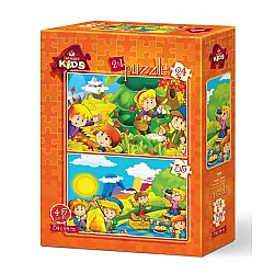 Пъзел 2 в 1 Art Puzzle 24 + 35 части Пролет - Есен