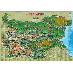 България. Туристическа стенна карта в снимки