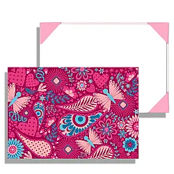 Блок за рисуване №4 Rainbow - Pink Flowers, 190 g, 10 листа