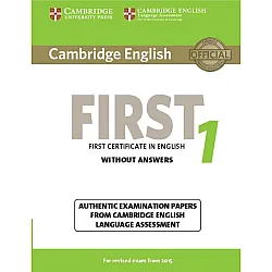 Cambridge English First 1 for Revised Exam from 2015 Student's Book without Answers