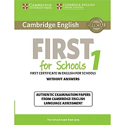 Cambridge English First for Schools 1 for Revised Exam from 2015 Student's Book without Answers