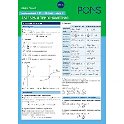 Математика с един поглед за 11. - 12. клас - част 1: Алгебра (Pons)