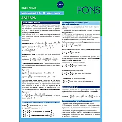 Математика с един поглед за 8. - 10. клас - част 1: Алгебра (Pons)