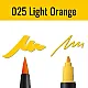 Aкварелен двувърх маркер Tombow ABT Dual Brush, четка 3.5 мм, връх 0.8 мм, 025 light orange