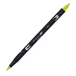 Aкварелен двувърх маркер Tombow ABT Dual Brush, четка 3.5 мм, връх 0.8 мм, 126 light olive