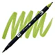 Aкварелен двувърх маркер Tombow ABT Dual Brush, четка 3.5 мм, връх 0.8 мм, 126 light olive