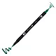 Aкварелен двувърх маркер Tombow ABT Dual Brush, четка 3.5 мм, връх 0.8 мм, 346 sea green