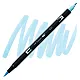 Aкварелен двувърх маркер Tombow ABT Dual Brush, четка 3.5 мм, връх 0.8 мм, 451 sky blue