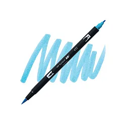 Aкварелен двувърх маркер Tombow ABT Dual Brush, четка 3.5 мм, връх 0.8 мм, 452 process blue