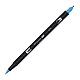 Aкварелен двувърх маркер Tombow ABT Dual Brush, четка 3.5 мм, връх 0.8 мм, 476 cyan