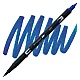 Aкварелен двувърх маркер Tombow ABT Dual Brush, четка 3.5 мм, връх 0.8 мм, 555 ultramarine