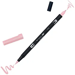 Aкварелен двувърх маркер Tombow ABT Dual Brush, четка 3.5 мм, връх 0.8 мм, 772 dusty rose