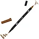 Aкварелен двувърх маркер Tombow ABT Dual Brush, четка 3.5 мм, връх 0.8 мм, 969 chocolate