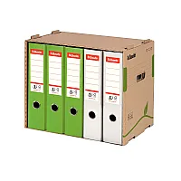 Архивен кашон Esselte Eco, 427х343х305 мм, странично отваряне, за класьори, рецикл. велпапе, кафяв