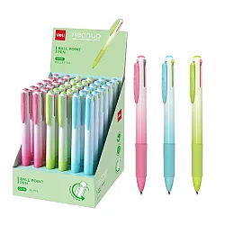 Четирицветна химикалка Deli Neonup EQ311N, с грип, 0.7 мм
