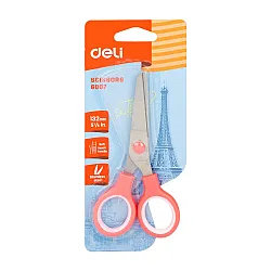 Детска ножица Deli, E6007, 132 мм, гумирани дръжки, блистер