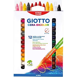 Двувърхи восъчни пастели GIOTTO CERA BICOLOR,ф 8.5 мм,90 мм,24 цвята