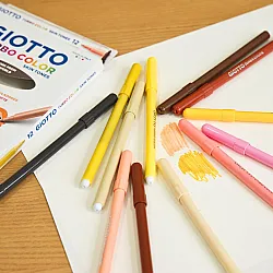Флумастери GIOTTO Turbo Color Skin Tones, връх 2.8 мм, 12 цвята тонове на кожата