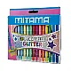 Флумастери с брокат MITAMA Glitter, 8 пастелни и 8 интензивни цвята