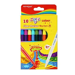 Флумастери с променящи се цветове KEYROAD MAGIC COLOUR, 9 цвята + 1 магически