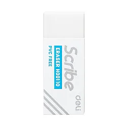 Гума за молив Deli Scribe EH00110, 42х17х10 мм, бяла