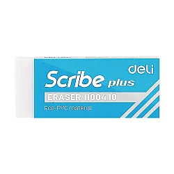 Гума за молив Deli Scribe Plus EH00410, 60х24х12 мм, бяла